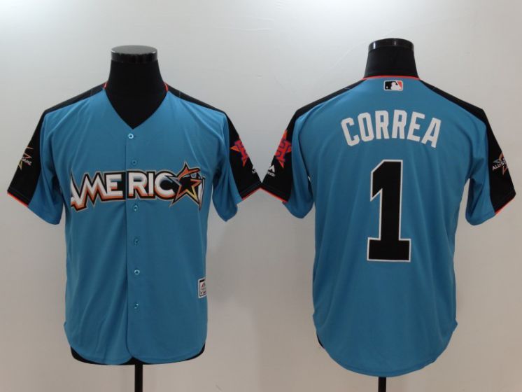 2017 MLB All-Star Houston Astros #1 Correa blue Jerseys